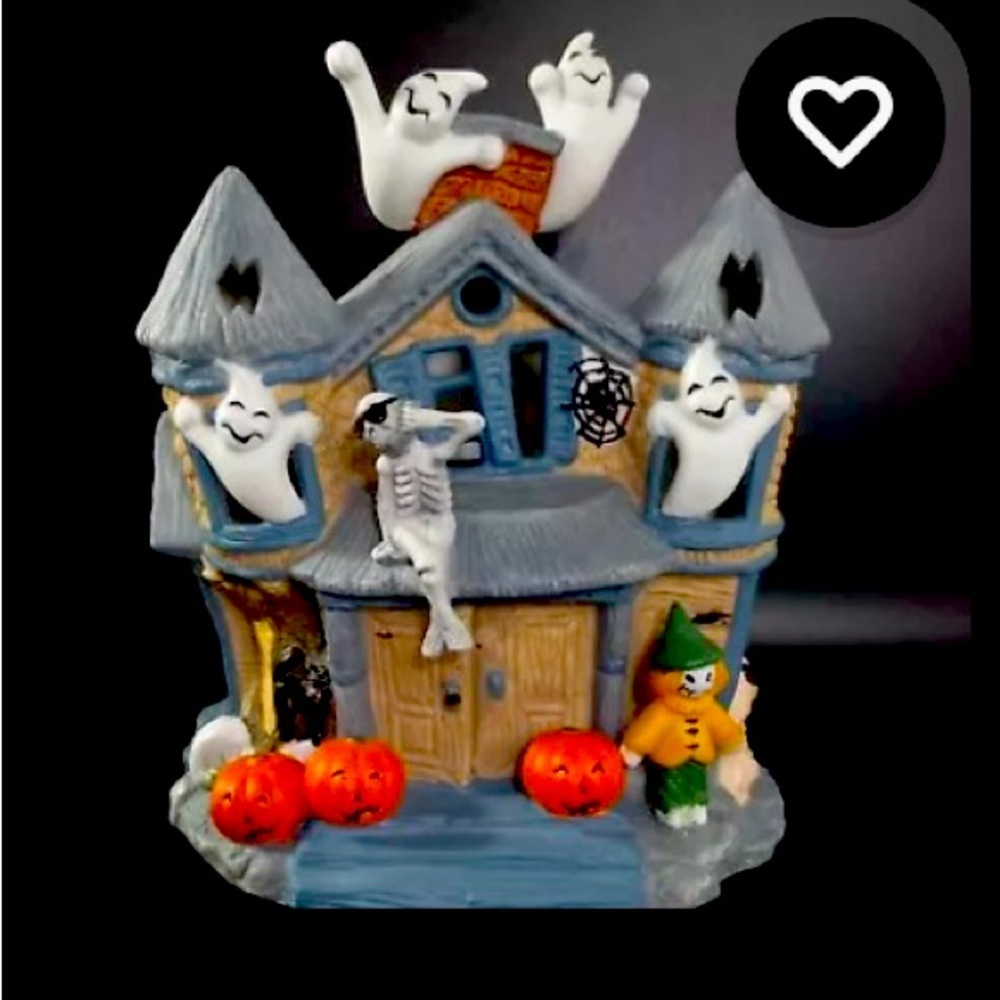 Partylite Haunted House Tealight Candle Holder .